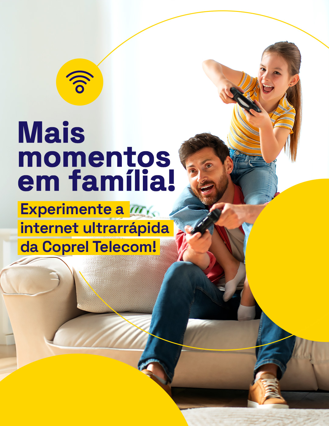 Banner momentos em família  Coprel Telecom