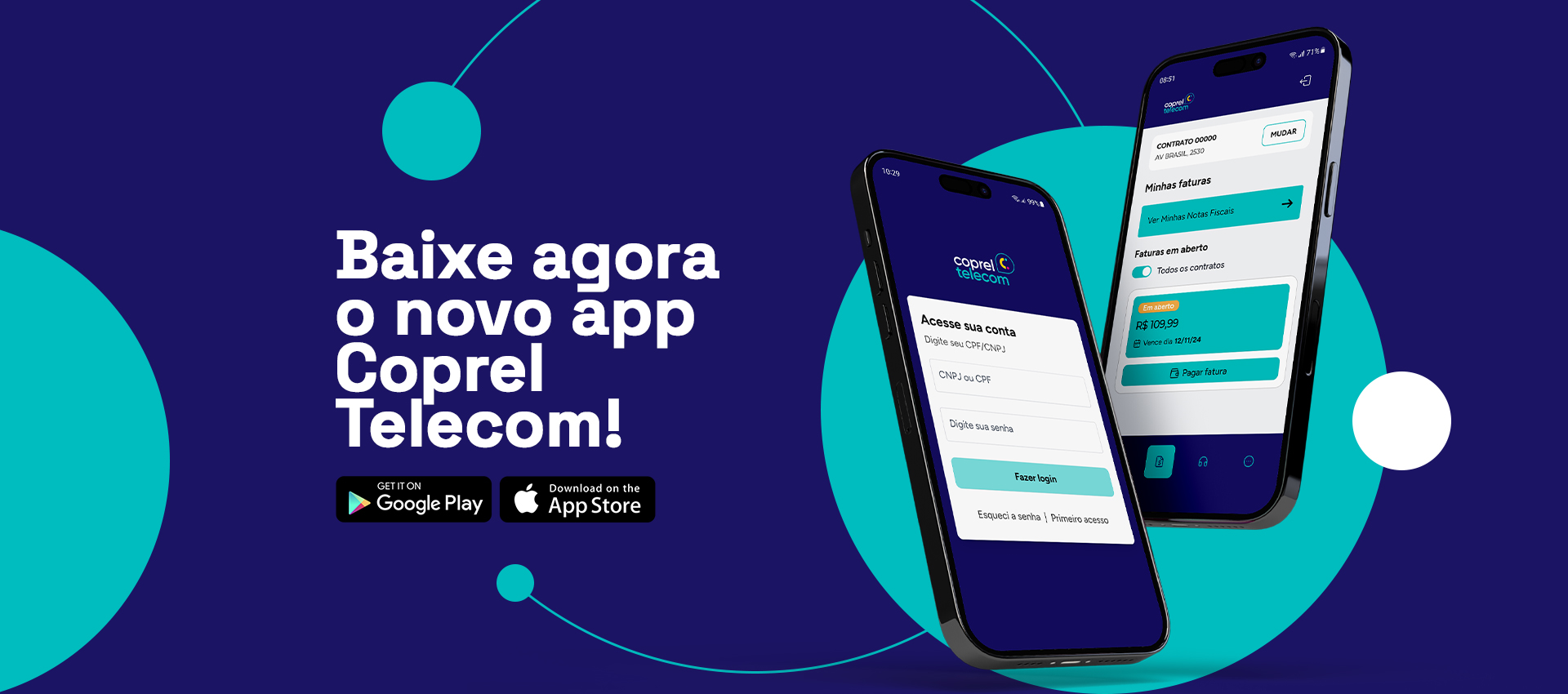 Banner Novo APP Coprel Telecom