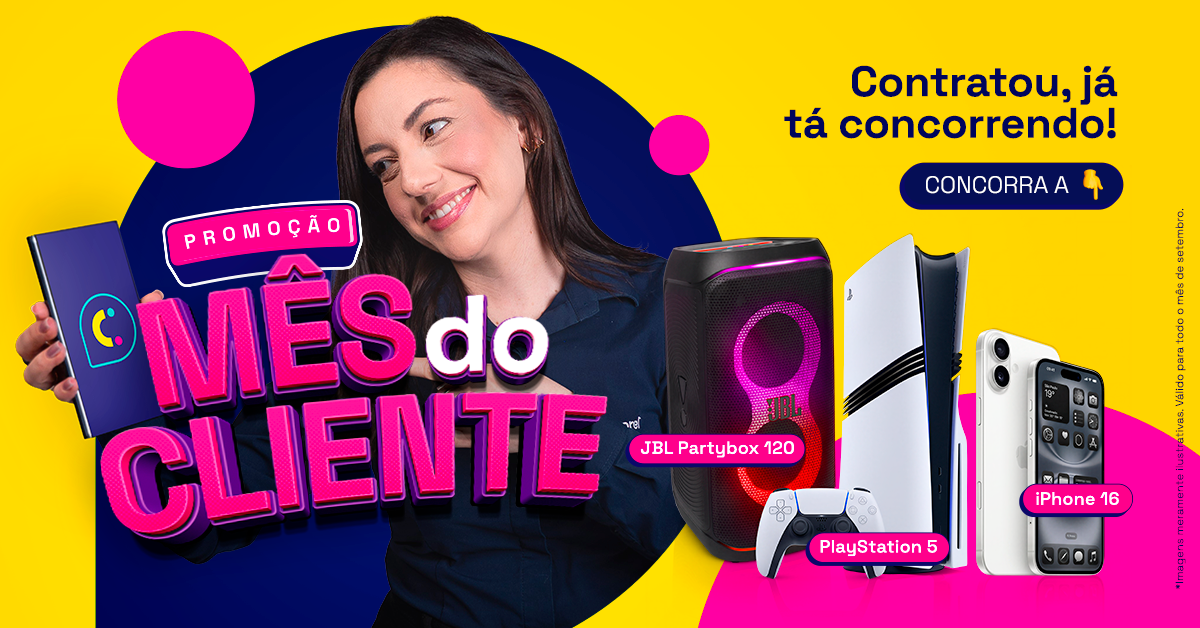 Banner Mês do Cliente Coprel Telecom