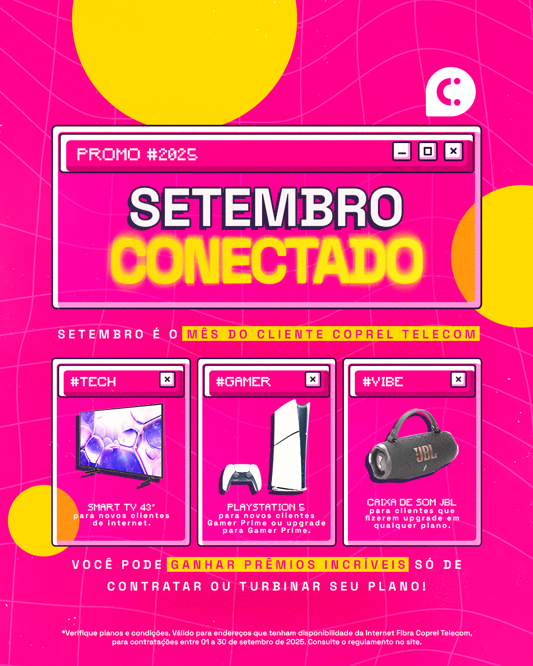 Banner Setembro Conectado Coprel Telecom
